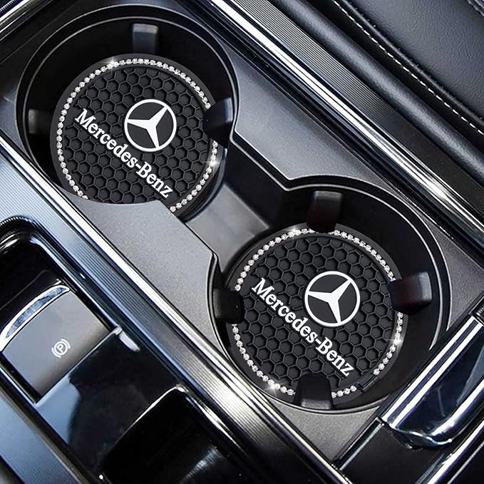 Car Cup Holder Coaster for MercedesBenz Recessed Silicone Cupholder Coaster Interior Accessories 2.75IN 2Pack