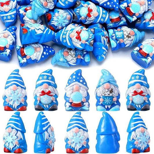 Yaomiao 40 Pcs Winter Mini Resin Gnomes Figures Resin Mini Statues Maple Leaves Pumpkin Snowflake Gnomes Table Decor for Winter Fall Christmas Festive Home Kitchen Tiered Tray