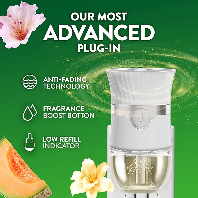 Air Wick Plug in Scented Oil Refill, 10ct, Summer Delights, Scented Oil, Air Freshener, Essential Oils, Eco Friendly