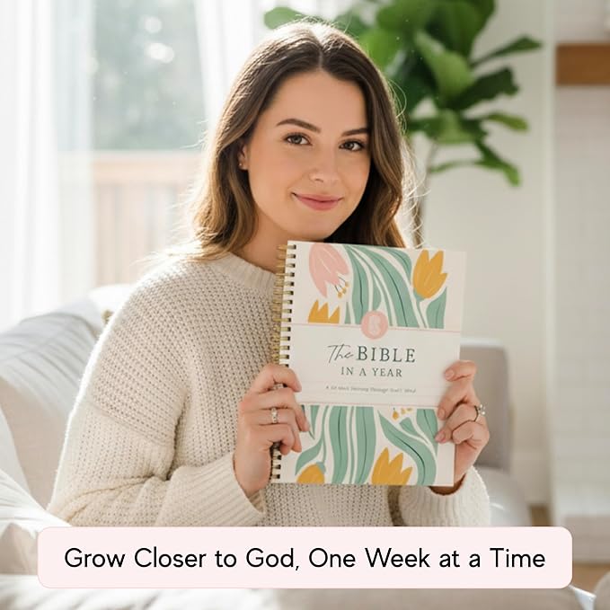 Official Spiral Bible® The Bible in a Year | 52 Week Guided Bible Study & Daily Reading Plan | Spiritual Companion & Journal for Adults & Teens | 8.5" x 11" Notebook