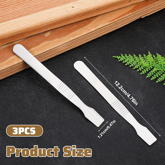 3Pcs Small Metal Scrapers Tool, Handy Non-Scratch Crevice Cleaning Tool Flathead Scraper Tools for Tight Spaces Multi-Purpose Label Scraper Perfect for Removing Oil Stains, Kitchen, Stains, Paint
