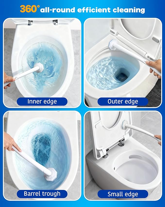 80Pack Toilet Wand Refills Compatible with Clorox Toilet Brushes, Instant Foam Cleaning, Secure Lock No Slipping, Odor Neutralizing, Easy Snap-On Design