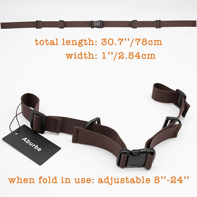 Backpack Chest Strap, Universal Add on Adjustable Sternum Strap, Chest Belt Replacement, with Heavy Duty Quick Release Buckle Clip, for Travel, Hiking, Camping, School(Brown)