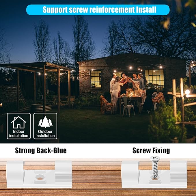 XHF 50pcs Medium Self Adhesive Cable Clips White,Wire Clips Cable Management Wire Organizer Cord Holder for Under Desk, Car, Wall, TV PC Ethernet Cable