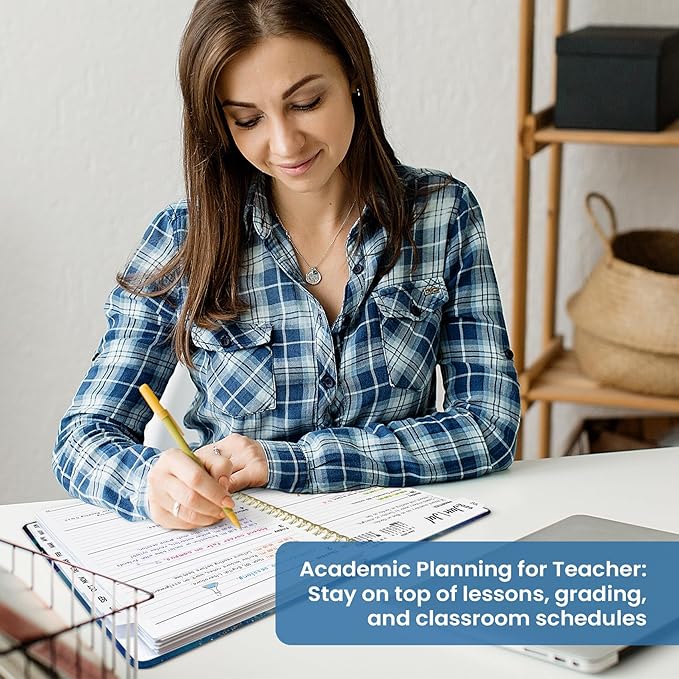 Planner 2026-2027, Academic Year Monthly and Weekly Calendar Planner, Jul 2026 - Jun 2027, Hardcover Teacher Student Planning Agenda book with Tabs, Perfect for School Office Supplies, 8.5" x 11" - Starlit Peaks