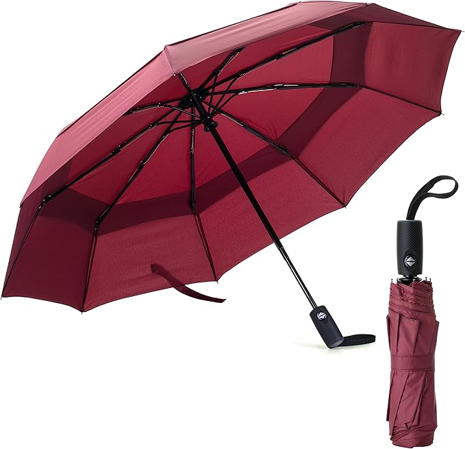 Mr. Pen- Windproof Travel Umbrella, Small Water-Resistant Automatic Folding Umbrella for Rain and Sun, Light, Compact and Portable for Women & Men, Fits Car & Backpack