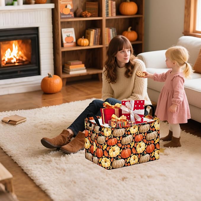 Rec Box Hamper Storage Basket Collapsible Organizer Bin Gift Shelf Baskets for Home and Kitchen Storage