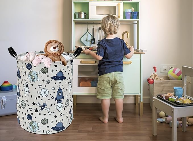 Round Laundry Basket Storage Bins Nursery Hamper Gift Baskets for Home,Office,Home Decor