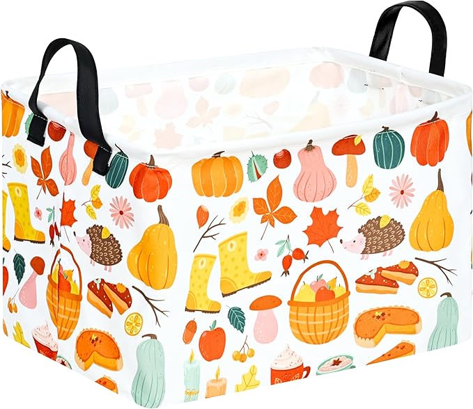 Rectangle Gift Storage Basket Home Shelf Storage Basket Organizer Box Clothes Laundry Hamper Nursery Basket Laundry Basket with Handles