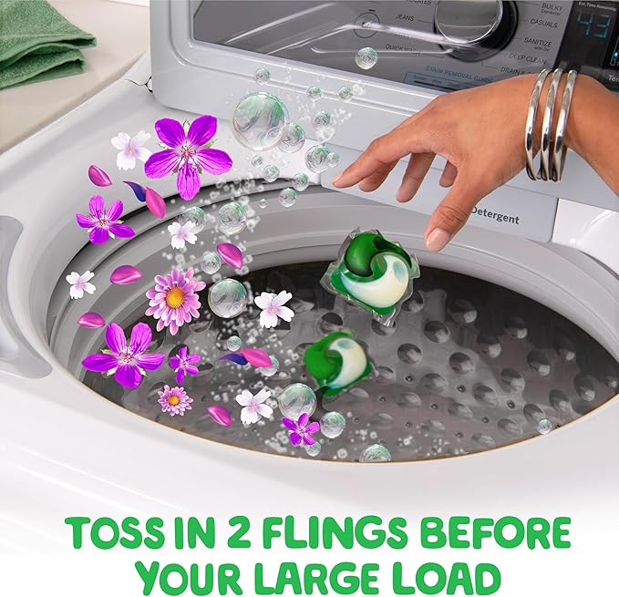 Gain Flings Laundry Detergent Pacs, 102 Count, Moonlight Breeze Scent, with Odor Defense, concentrated laundry soap pacs