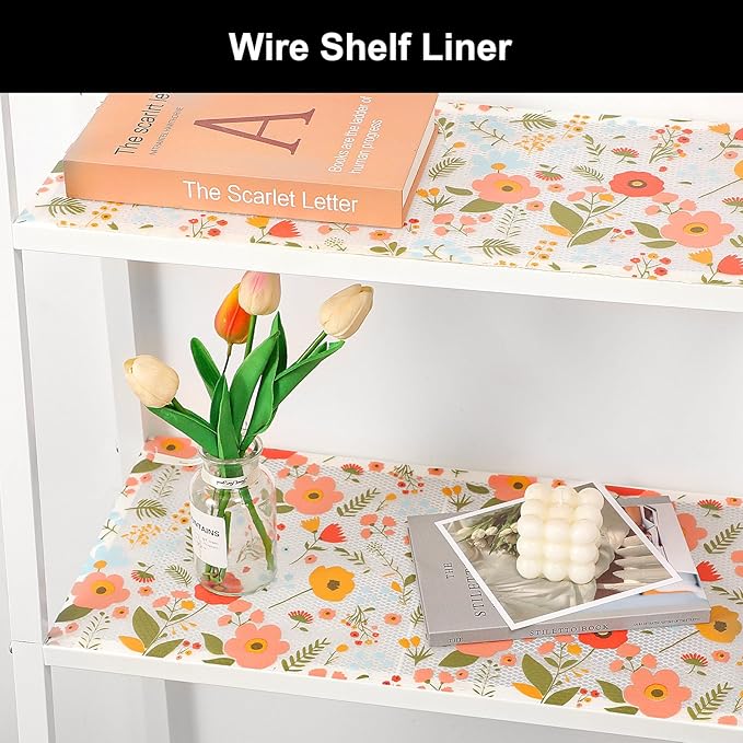 Cooyes Shelf Liner – Premium Non-Adhesive Cabinet & Drawer Liner for Kitchen – Waterproof Shelf Paper with Modern Pattern – Durable EVA Cabinet Mat – Easy to Cut (11.8" W x 360" L)