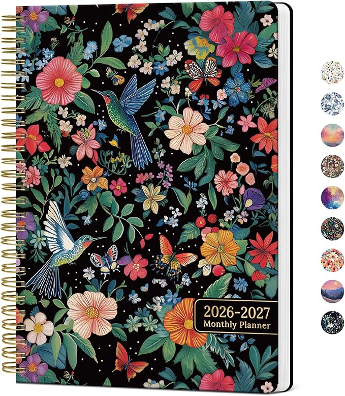 Monthly Planner 2026-2027, 2 Year Months Calendar Planner 2026-2027, Runs from January 2026 - December 2027, 7" x 10", 24 Months, Perfect for School Office Home Planning - Hummingbird