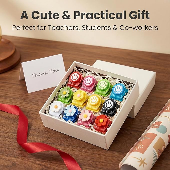 12 Pcs Smile and Flower Fridge Magnets Clips Refrigerator Magnets with Flower Happy Smile Locker Magnets Cute Metal Magnets Refrigerator for Locker, Whiteboard, Classroom,Office and Kitchen(12 pcs)