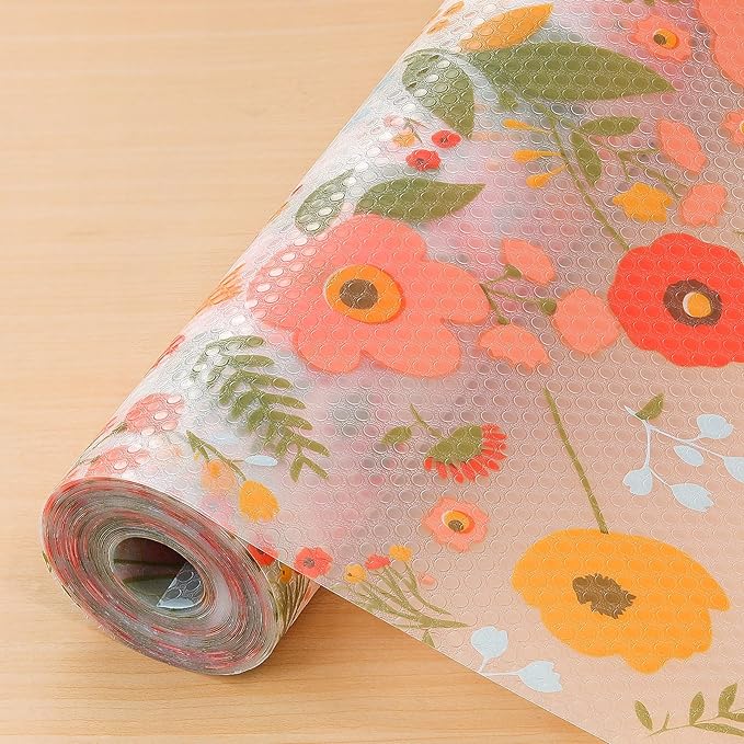 Cooyes Shelf Liner – Premium Non-Adhesive Cabinet & Drawer Liner for Kitchen – Waterproof Shelf Paper with Modern Pattern – Durable EVA Cabinet Mat – Easy to Cut (11.8" W x 360" L)