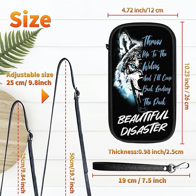 Wolf Black Multiple Passport Holder for Family, Travel Passport Wallet RFID Blocking Waterproof Bag Document Organizer withWrist Strap, Family Passport Holder for 8 to 10