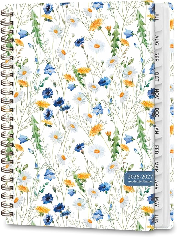 Planner 2026-2027, Weekly and Monthly Academic Planner, July 2026 - June 2027, Hardcover Calendar Agenda Book for School Year Planning, School Supplies for Teacher and Student, A5(6.3'' x 8.5'')