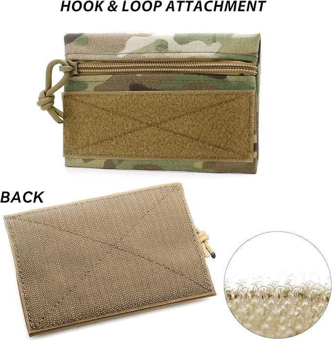 Qavctw Tactical Admin Pouch Bag with Hook and Loop Tool Storage Bag Snack Pouch Candy Bag Hanging Pouches Backpack Accessory Pouch