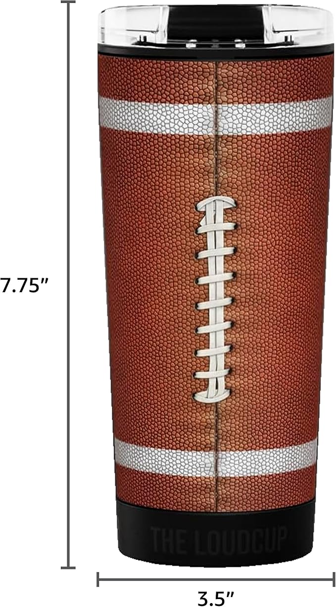 The LoudCup Blow Horn Tumbler, Cheer & Sip 2-in-1 Reusable Water Bottle with Built-In Horn for Sports Games, Tailgates, Parties & Events, BPA-Free