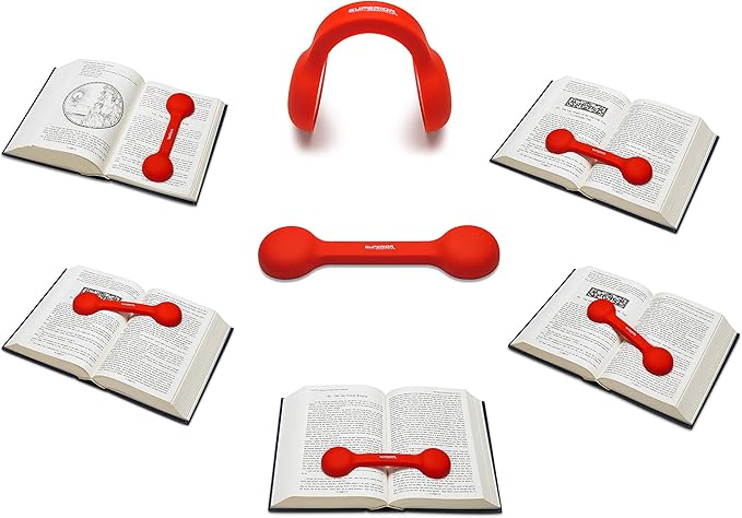 Bookmark/Weight-Page Holder-Holds Books Open and in Place-RED-by Superior Essentials