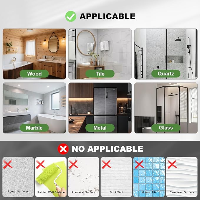 Shower Caddy with Hooks,Shower Shelf - 304 Stainless Steel Shower Rack,Anticorrosive,Rust-proof,Waterproof Bathroom Shelvs Storage and Organization - White Silver Shower Shelves