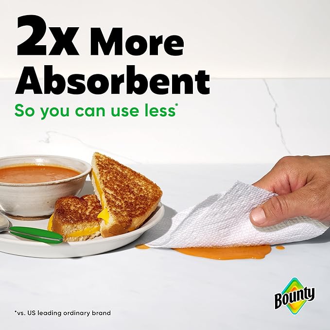 Bounty Select-A-Size Paper Towels, White, 6 Mega Rolls = 24 Regular Rolls