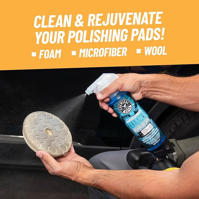 Chemical Guys Polishing Pad Cleaner (2 x 16 Fl Oz) – Deep Cleaning Spray for Foam & Microfiber Pads, Removes Polish Residue & Extends Pad Life