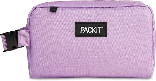 PackIt Freezable Small Insulated Snack Box, Lavender, with EcoFreeze Technology (Built-in Ice Pack), Mini Cooler or Small Lunch Bag, For Fresh Snacks On the Go, for Work, Gym, or Travel