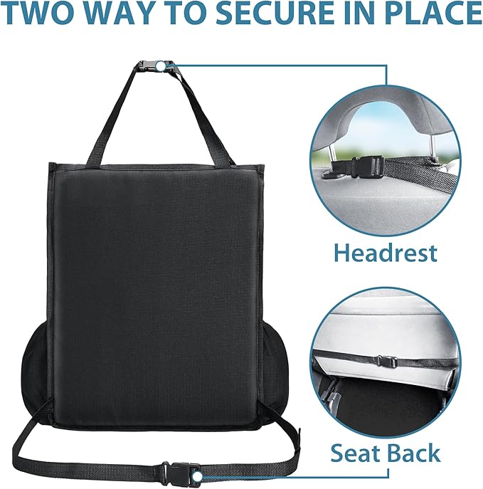 Elantrip Car Front Seat Organizer, Back Seat Storage with Adjustable Straps, Truck Seat Organizers for Delivery Drivers, Office Files, Passenger Seat