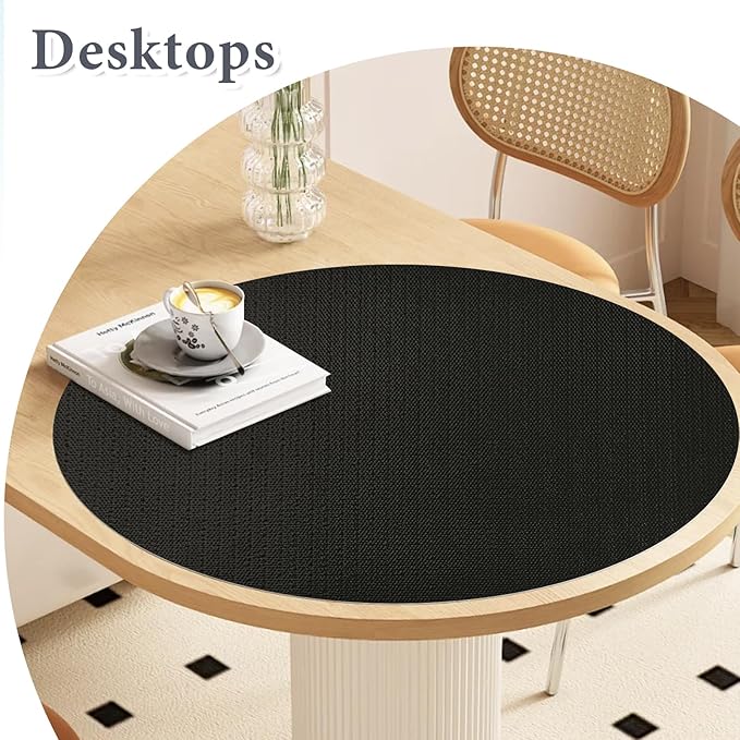 Shelf Liners for Kitchen Cabinets 17in x 20FT, Non Adhesive Drawer Liner Pure Black Thickened Shelf Liner Non-Slip Easy to Clean for Tool Box Refrigerator with Knife and Tape Measure