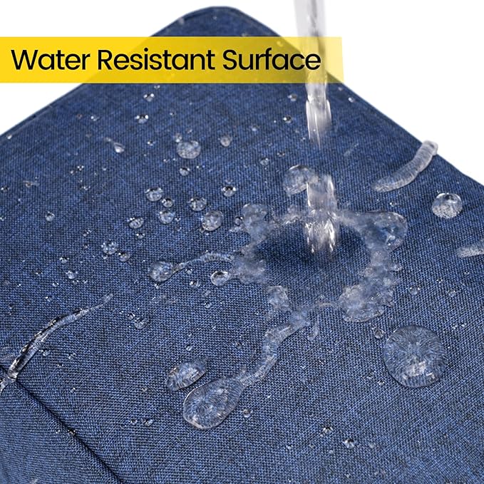 Travel Toiletry Bag, Small Cosmetic Bag, Hanging Water-Resistant Organizer for Men & Women, Ideal for Makeup, Shaving Kit, Gym Essentials & Travel Accessories (Blue)