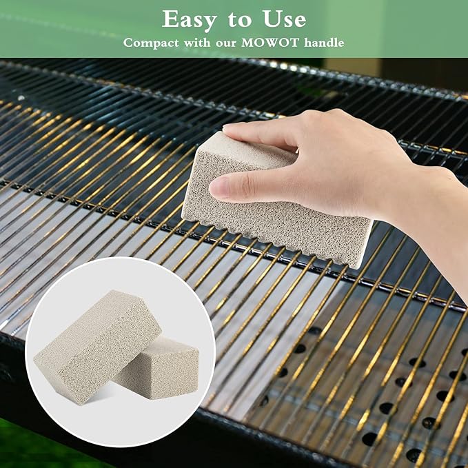 Blackstone Brick BBQ Cleaning Stone Block Heavy Duty Flat Top Grill Bricks Pumice Stone Griddle Cleaner Non-Scratch for Remove Greases Stains Residues - 4 Pack