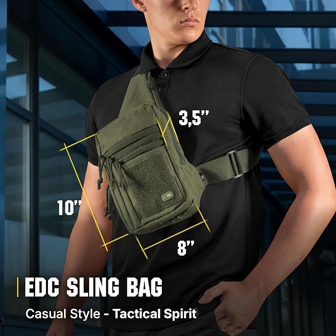 M-Tac CCW Sling Bag for Men & Women - EDC Shoulder Bag Tactical - Crossbody Concealed Carry Bag - Mens Chest Pack