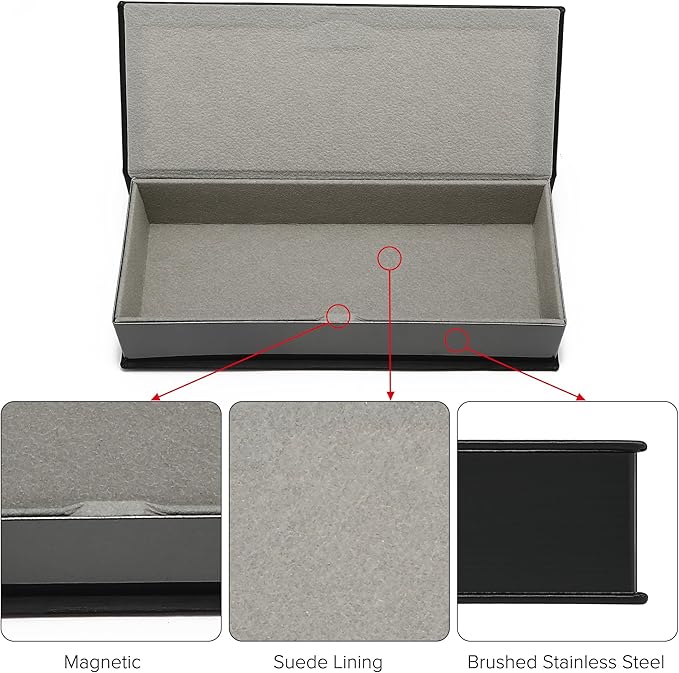 2Pack Leather Glasses Case for Women Men Book-like Hard Shell Eyeglass Bag With Carrying Strap Soft Sunglasses Pouch