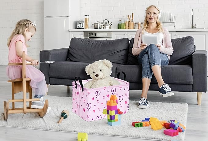 Rectangle Gift Shelf Nursery Storage Basket Laundry Hamper Storage Box and Bins for Home Clothes with Handles