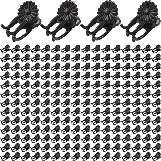 GXXMEI 400PCS Plant Clips, Orchid Clips Plant Orchid Support Clips Flower and Vine Clips for Supporting Stems Vines Grow Upright Dark Brown