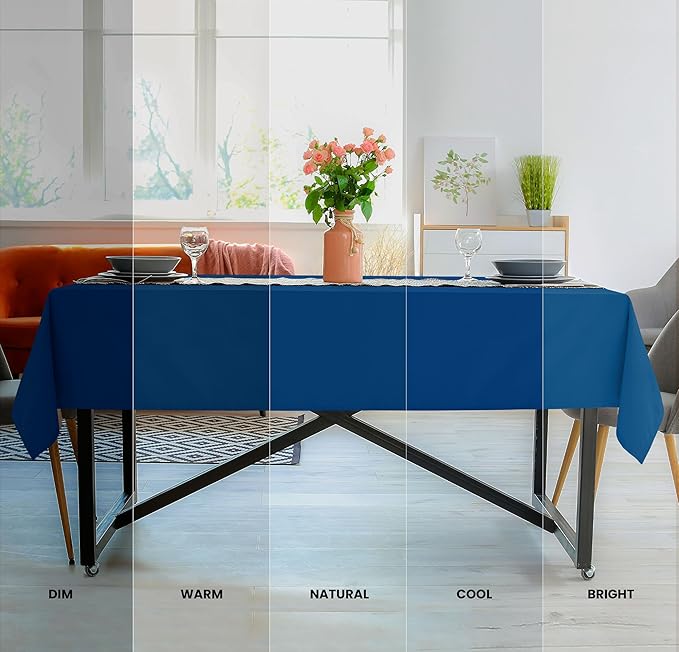 Utopia Kitchen Rectangle Table Cloth 2 Pack (60x102 Inches, Royal Blue), Tablecloth Machine Washable, Polyester Table Cover for Dining, Buffet Parties, Picnics, Events, Weddings and Restaurants