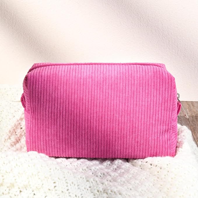 SOIDRAM Makeup Bag Preppy Cosmetic Bag Bulk Makeup Pouch Personalize Travel Toiletry Bag Organizer Cute DIY Makeup Brushes Storage Bag for Women