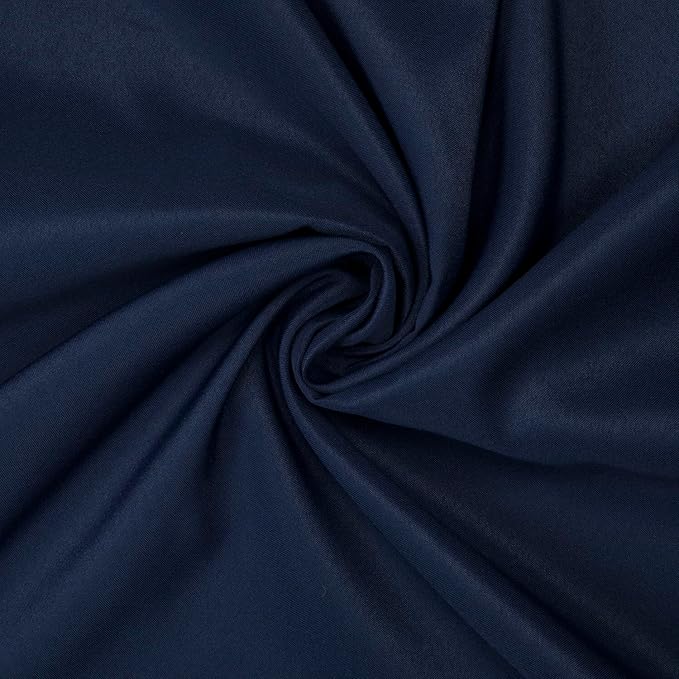 Gee Di Moda Fitted Tablecloth - 48 x 30 Inch Navy Blue Floor-Length Fitted Table Cloth for 4 Foot Rectangle Table, Heavy Duty Washable Fabric for Parties, Dinner, Weddings, Baby Shower & Trade Show