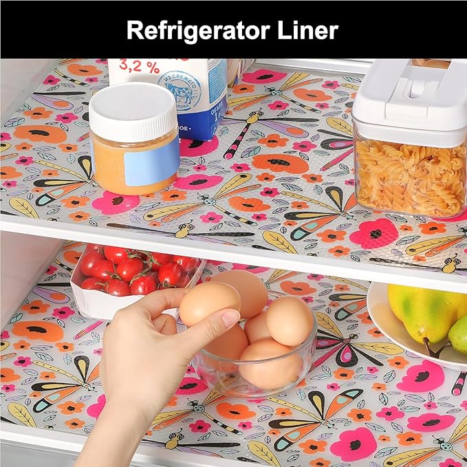 Cooyes Shelf Liner – Non-Slip Cabinet & Drawer Liner for Kitchen – Non-Adhesive Waterproof Shelf Paper with Modern Pattern – Durable EVA Cabinet Mat – Easy to Cut (Amethyst,23.6" W x 236" L)