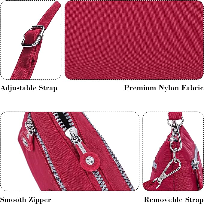 AOCINA Small Wristlet Wallet for Women RFID Blocking Crossbody Purse Gifts for Valentines Day Nylon Cell Phone Purses