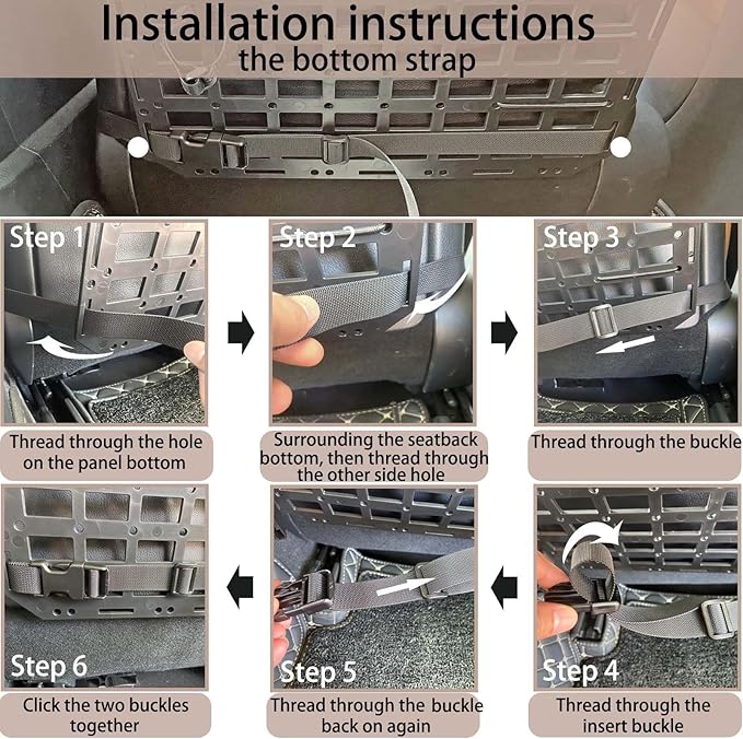 Rigid MOLLE Panel, Tactical Seat Back Organizer and Gun Rack for Vehicle Storage, Universal Fit SUV Truck Pickup, MGK-RMP-1