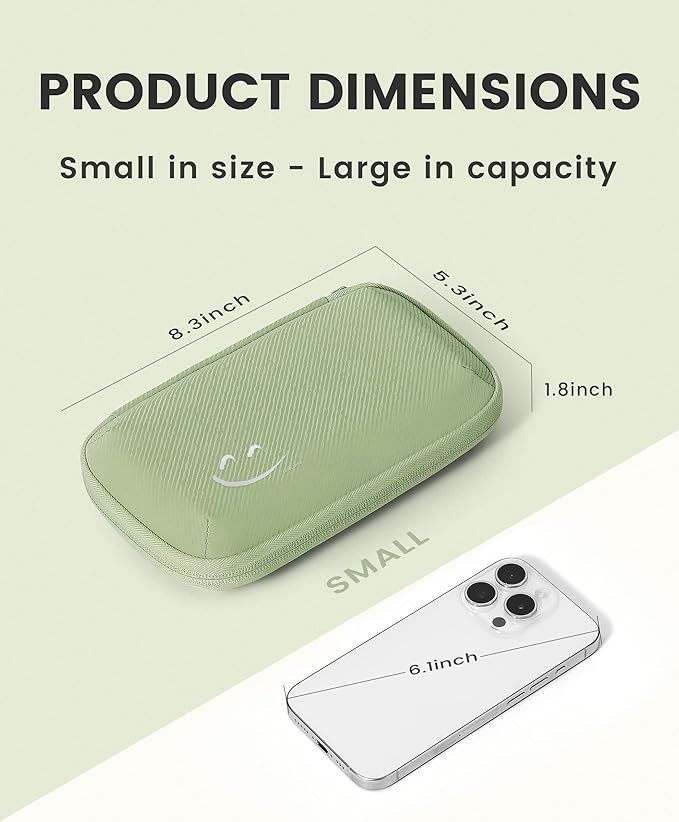 Travelkin Travel Cord Organizer, Small Electronic Organizer Travel Case, Cable Organizer Bag For Cords,Chargers Phone, Sd Card,Usbs