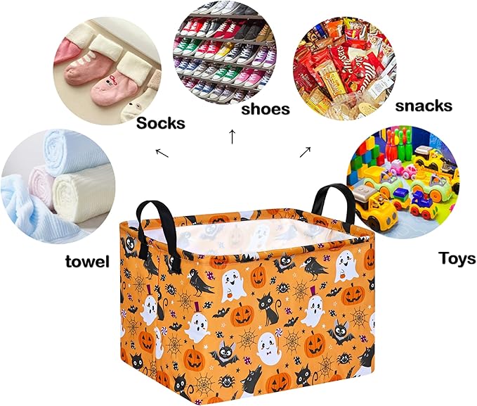 Rectangle Gift Storage Basket Home Shelf Storage Basket Organizer Box Clothes Laundry Hamper Nursery Basket Laundry Basket with Handles