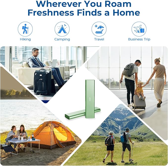 Wider Aluminum Toothbrush Travel Case, Portable Travel Toothbrush Holder, Durable Manual Toothbrush Box Container for Traveling, Bathroom, Camping, Business Trip, Green