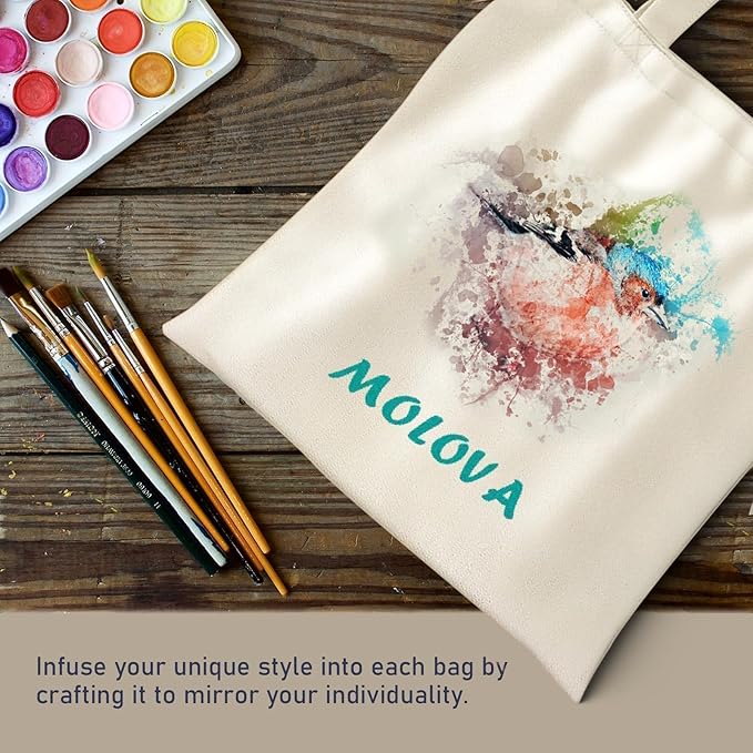 2 Pack Available Premium Canvas Reusable Tote Gift Bags, Made of Natural Canvas with Handle, Work, DIY, Shopping