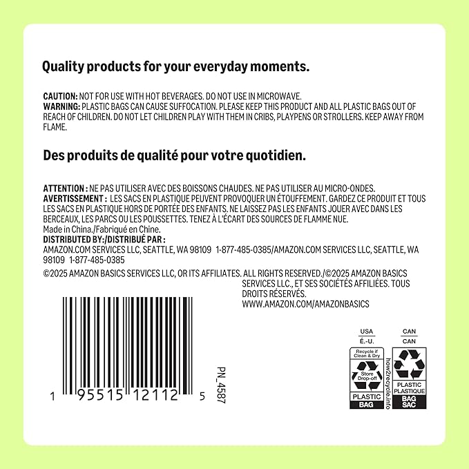 Amazon Basics Mini Disposable Clear Plastic Cups, 3oz, 100 Count