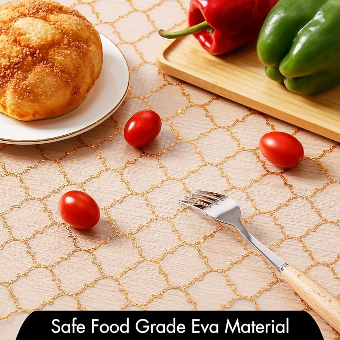 Cooyes Shelf and Drawer Liners for Kitchen Cabinets, Non Adhesive Cabinet Liner, EVA Waterproof Durable Non-Slip Drawer Mats for Shelves, Fridge, Storage, Kitchen Cupboards – Modern Pattern