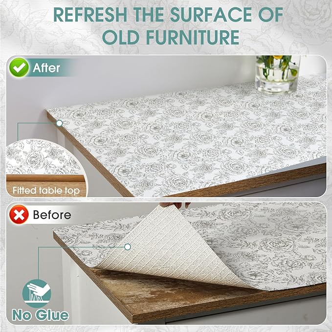 Drawer and Shelf Liner, Non-Slip Kitchen Cabinet Liners Non-Adhesive Thick Strong Grip Waterproof Washable Mats Protect Dresser Shelves Cupboard Bathroom Cabinets, Rose, 12 in X 30 FT