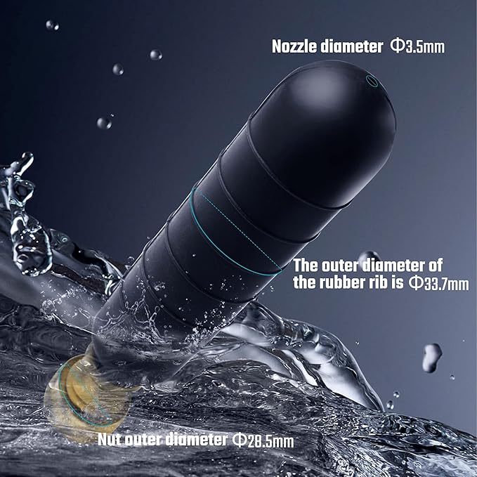 DURATECH Drain Bladder, Medium Drain Cleaning Bladder, Fits 1-1/2" to 3" Drain Pipes, Unclogs Stubborn Blockages in Kitchen Sinks, bathtubs, Showers, and Main drains