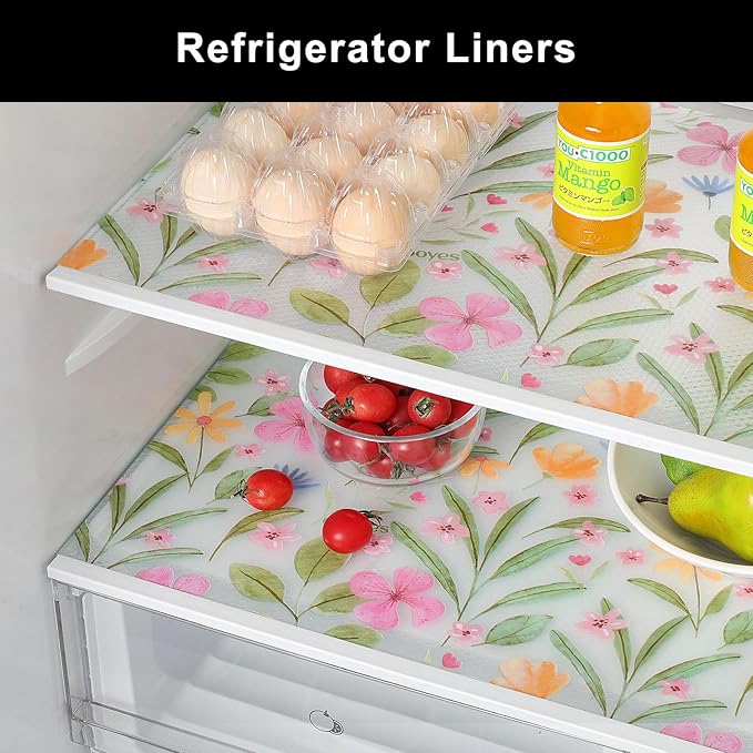 Cooyes Shelf Liner – Premium Non-Adhesive Cabinet & Drawer Liner for Kitchen – Waterproof Shelf Paper with Modern Pattern – Durable EVA Cabinet Mat – Easy to Cut （17.5" W x 197" L）